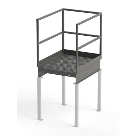 Ega Stairway Platform, 36"W x 48"L, No Exit, For EGA Industrial Stairways PLA3648-WOX