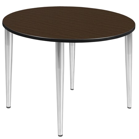 Regency Round Kahlo Breakroom Table, 48 in W, 48 in L, Neo Walnut TPL48RNDNWCM