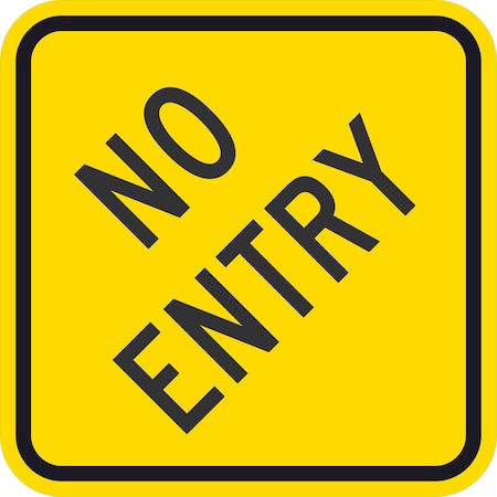 Lyle No Entry, 12x12, Diamond Grade, Yellow G-1947-DG_12x12