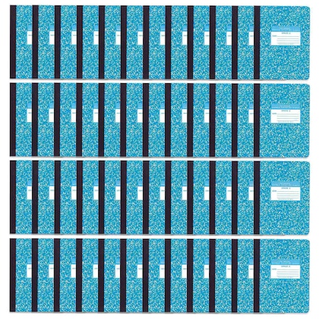 Roaring Spring Case of Blue Marble Composition Notebooks, Grade 2 Skip Line Ruled, 80 sht, 9.75"x7.75", PK48 97226cs