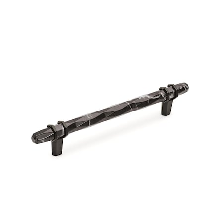 Amerock Carrione 6-5/16 in 160 mm Center-to-Center Marble Black/Black Bronze Cabinet Pull BP36650MBKBBR