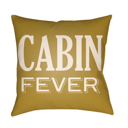 Artistic Weavers Lodge Cabin Cabin Fever Poly Filled Pillow - Mustard & Beige - 26 x 26 in. LGCB2031-2626