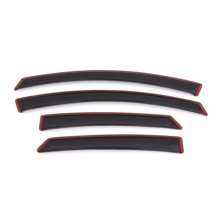 Ventshade Rainguards, Aerodynamic Design, In-Channel, Smoke, Acrylic, Set Of 4 194714