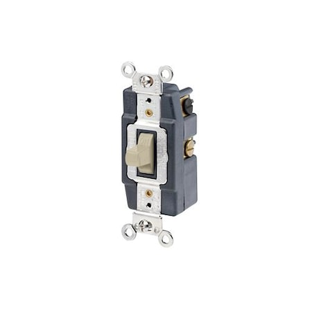 Leviton Wall Switch, 2 hp, Toggle, 30 A, Ivory 1288-I