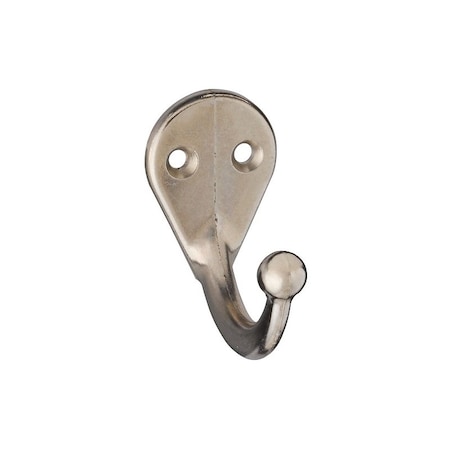 National Hardware V162 Cloth Hook, 35 lb, 1-Hook, Zinc, Nickel N199-190