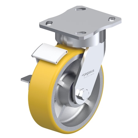 Pegasus Cstr, Kingpinls Swvl Plt, Urthn, 990 lb., Bk P25S-UY050K-14-WB