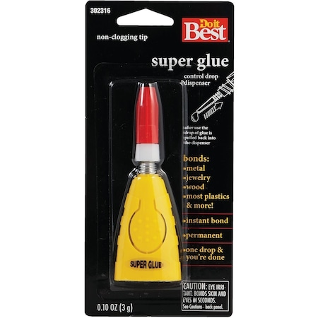 Do It Best 0.10 Oz. Liquid Super Glue with Control Drop Dispenser 302316