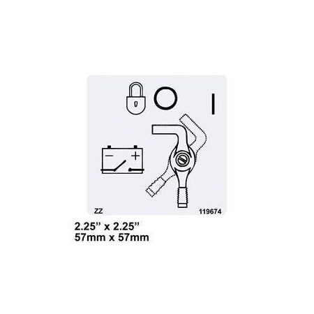 Skyjack REPLACEMENT DECAL, EMERGENCY BATTERY 119674