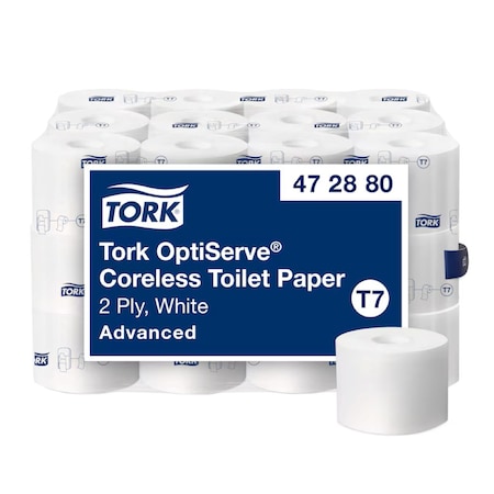 Tork OptiServe Corless Toilet Paper, 2-Ply, White, 36PK 472880