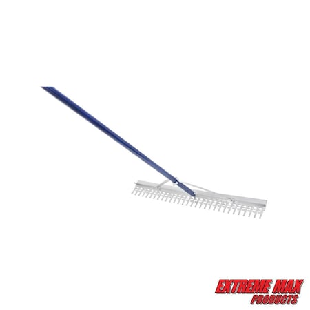 Extreme Max 3005.4095 36" Commercial-Grade Screening Rake for Beach and Lawn Care with 66" Handle 3005.4095