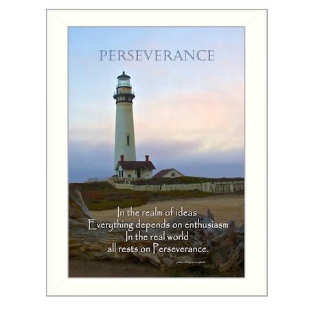 Homeroots Perseverance 2 White Framed Print Wall Art 415537