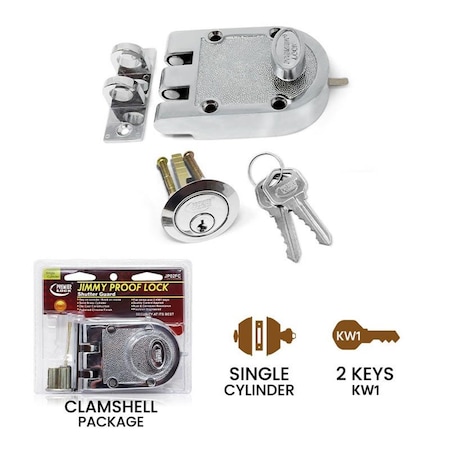 Homecare Products Single Cylinder Jimmy Proof Lock HO3971912