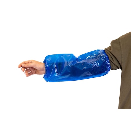 Action Jps VA, Sleeve, 18", elastic ends, 4 Mil, Blue, 75 pair per case, 75PK NVA184B