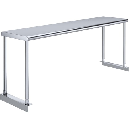Amgood Stainless Steel Single Overshelf for 48 in. Long Prep Table. 12 in. x 48 in. x 18 in. SOS-1248-Z