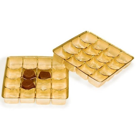 Nashville Wraps Gold Candy Trays, 5 1/2 x 5 1/2 x 1, 100PK M2810M