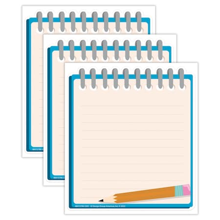 Eureka Notebook, Paper Cut-Outs, 36-Piece Set, 3PK 841579