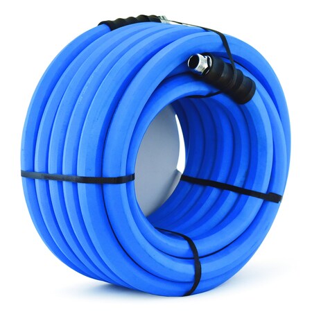 Ag-Lite 1/2 in ID x 100 ft L Water Hose Assembly, Rubber Tube, Blue, Rubber Fitting AL12100