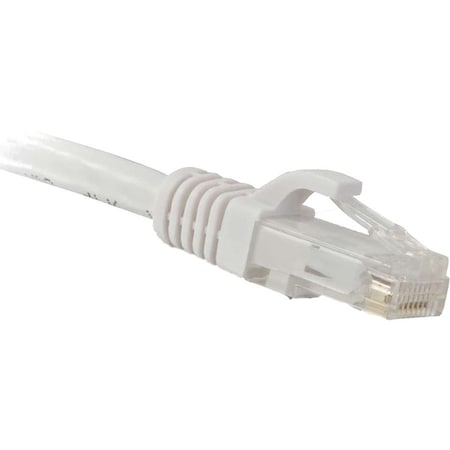 Enet CAT6 SNAGLESS MOLDED BOOT CBL WHITE 12FT C6-WH-12-ENC