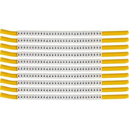 Brady ClipSleeve Wire Markers Size 18 Nylon 10 AWG - 8 AWG, 4 Pack of 300 Each, 300PK SCN18-4