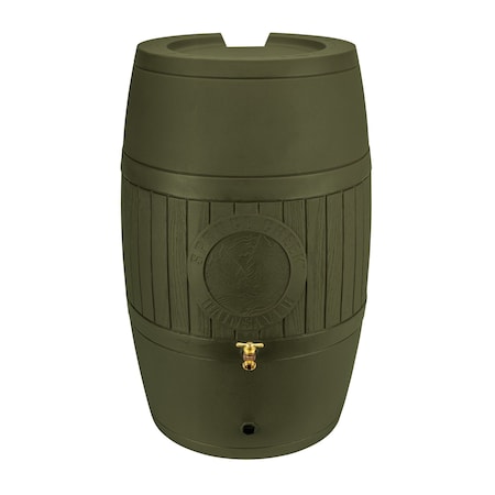 Bushman Spruce Creek 54 Gallon Rain Saver Barrel - Moss Green RAINSAVERMG54