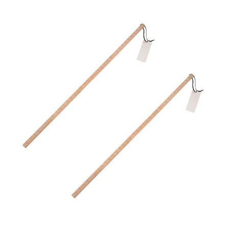 Mytee Products 36in Pine Wood Square Fuel Tank Measuring Stick w/ Leather Strap, 2PK FUELS-36x2