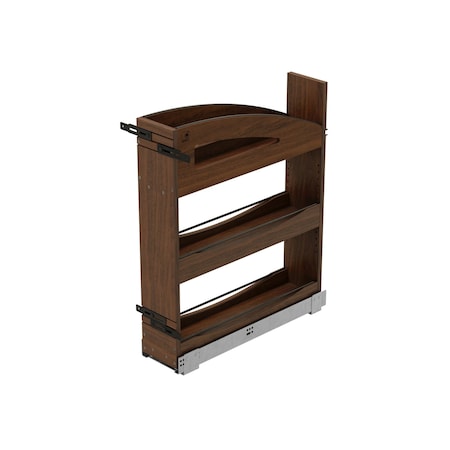 Craftsman Collection Base Pullout 3 Shelf Wood/Black 5-15/16 in W Soft-Close Craftsman 448CC-BCSC-WN-5MB
