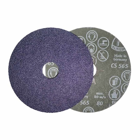 Klingspor CS 565 Fiber Disc, 5" x 7/8 x 36 Grit, 25PK 565 036G12722