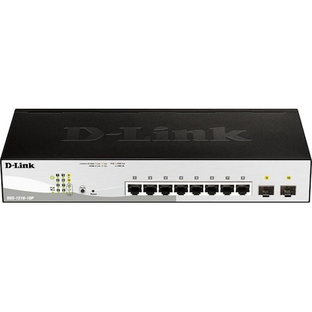 D-Link SUPPORTS EIGHT 8 1 GIGABIT COPPER POE PORTS AND TWO 2 DGS-1210-10MP