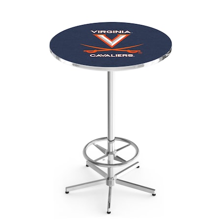 Holland Bar Stool Co 42" Chrome Virginia Pub Table, 36" dia. Top L216C4236Vrgnia