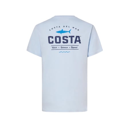 Costa XL Short Sleeve Men's Crew Neck Light Blue Topwater Tee Shirt FQA400026-615XL