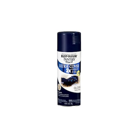 Rust-Oleum PAINTER'S Touch Gloss Spray Paint, Gloss, Navy Blue, 12 oz, Aerosol Can 334041
