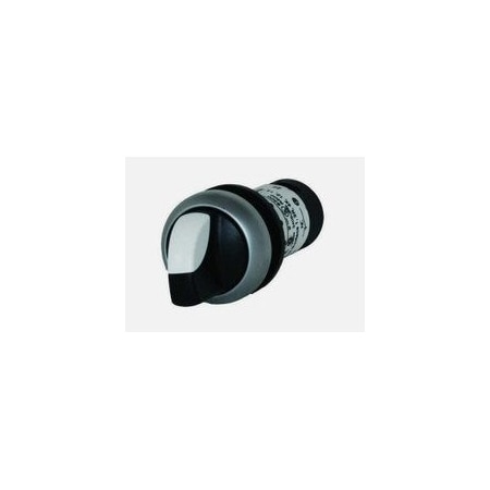 Eaton 22.5 MM, 1NO-1NC, NEMA 4X/13, IP65, Black/White Button, Silver Bezel, Left-Right 60D,  C22-WKV-K11