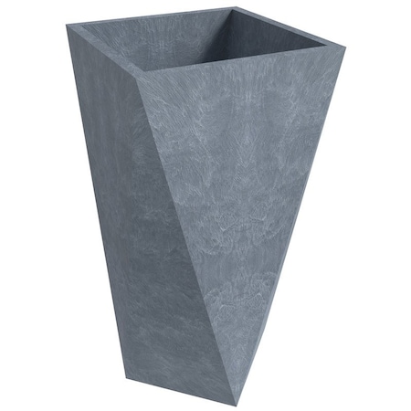 Leisuremod Aloe Handcrafted Fiberstone & MgO Clay Square Tapered Planter with Cover & Weather-Resistant AP29GR