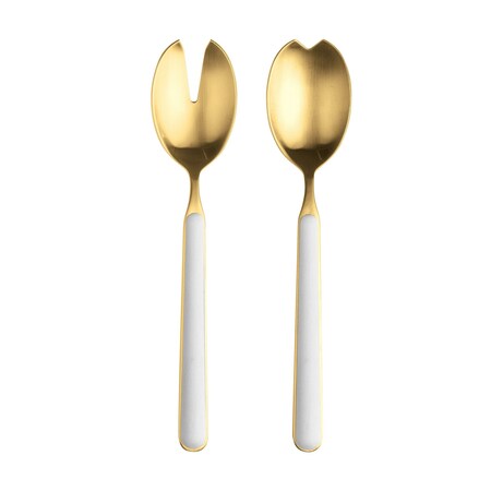Mepra Fantasia Ice Gold Salad Serving Set - 2 Pieces - Porcelain 10W622122OI