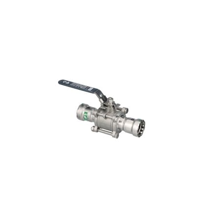 Viega Manual 2-Way Ball Valve, Press, 316 SS 86545