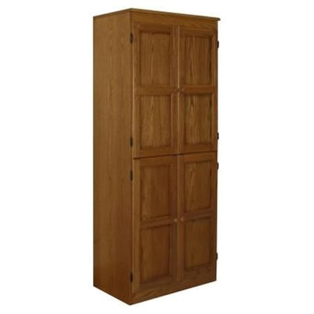 Concepts In Wood Multi-use Storage Cabinet- Dry Oak Finish 5 Shelves KT613B-3072-D