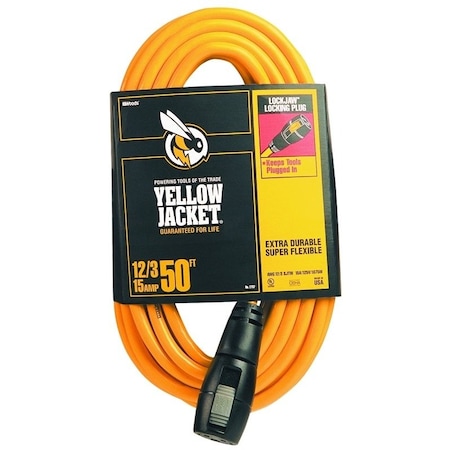 Southwire Extension Cord, 12 AWG, Yellow, 50 ft 2737