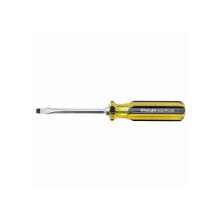 Stanley 100 Plus Square Blade Standard Tip Screwdriver, 1/4 in Tip, 8-3/16 in Overall L 680-66-174-A