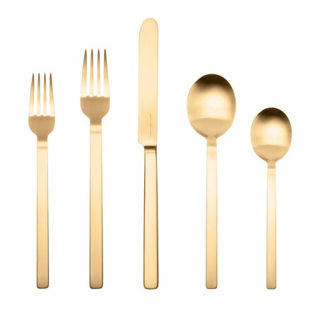 Mepra Stile Ice Gold By Pininfarina Flatware  Set - 20 Pcs. 107522020OI