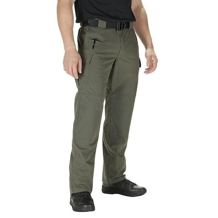 5.11 Tactical Pants, XL, Olive Green, 35% Cotton, 65% Polyester 74369ABR-190-40-36