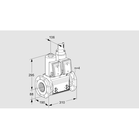 Honeywell Kromschroder Solenoid Valve for Gas/Air, Class A, 500 mbar, IP65, VCS Series KS88204256