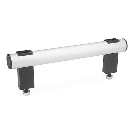 J.W. Winco Pull Handle, Silver, Aluminum, 8 13/16 in L 666.1-1.18-5/16X18-10.00-EL