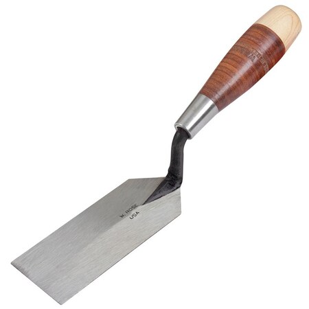 Kraft Tool Kraft Tool W.Rose 8"x2" Margin Trowel w/Leather Handle RO58-8L