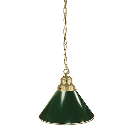 Holland Bar Stool Co Green Pendant Light, Brass Fixture BL1BRGrn