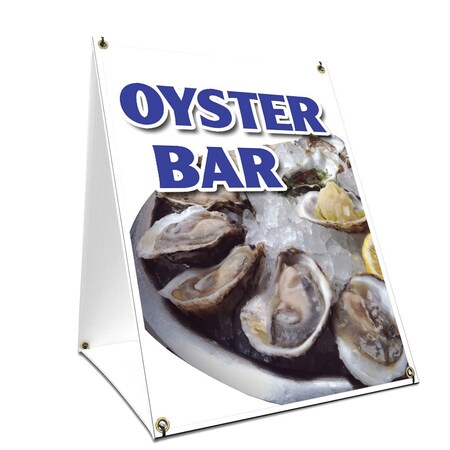 Signmission Oyster Bar, 24 Inch x 18 Inch A-frame Yard Sign, Plastic Sign SBC-1824-Oyster Bar