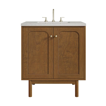 James Martin Vanities Laurent 30" Single Vanity, Honey Oak w/ 3 CM Lime Delight Silestone Top 545-V30-HNO-3LDL