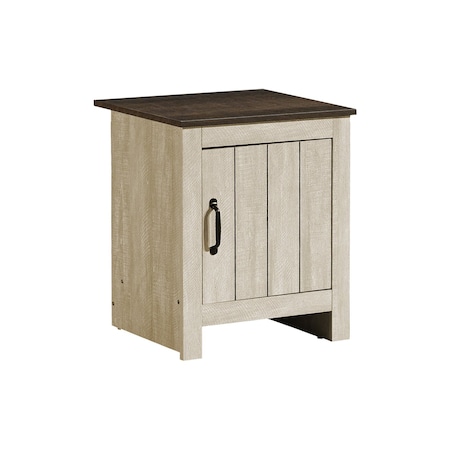 Monarch Specialties Accent Table, 22-in. H, End, Side, Storage, Nightstand, Bedroom, Beige Laminate, Dark Oak I 2509