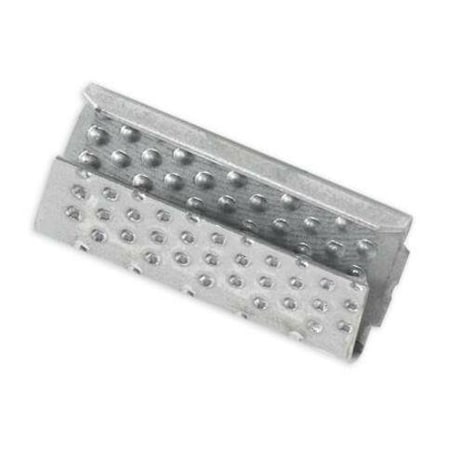 Partners Brand Serrated Open/Snap On Polyester Strapping Seals, 5/8", Silver, PK1000 PSS58OPEN