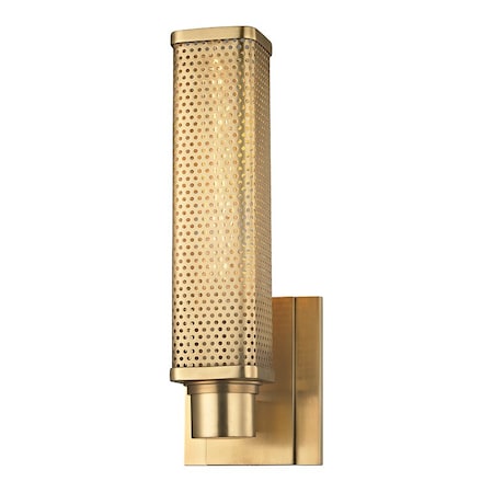 Hudson Valley Lighting Gibbs 1 Light Wall Sconce 4.5 In. Aged Brass 7031-AGB