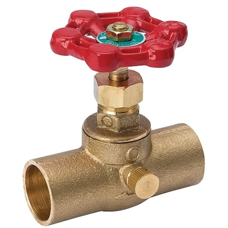 Southland Stop and Waste Valve, 3/4 in Connection, Compression, 125 psi Pressure, Brass Body 105-604NL